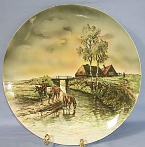 Large Porcelain VILLEROY & BOCH Decorative Hanging Plate