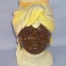ROYAL COPLEY Pottery BLACK MAN'S HEAD Vase