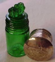 Green Glass CROWN Perfume - Sterling