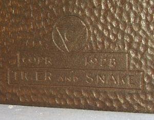 Gold Wash Cast Iron TIGER AND SNAKE Bookends Metalware