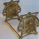 Art Nouveau Brass LADY Sliding Bookrack Metalware