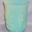 FENTON Oriental Design Turquoise Glass Vase