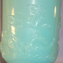 FENTON Oriental Design Turquoise Glass Vase