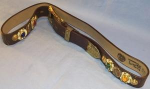 Miscellaneous Bronze Metal and Jewel Decorated Cowboy Belt.