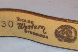 Miscellaneous Bronze Metal and Jewel Decorated Cowboy Belt.