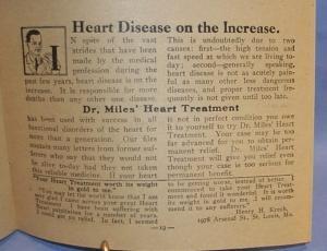 DR. MILES' COOK BOOK Advertising Health and Cook Book Miscellaneous