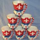 Six F & F Mold Co. CLOWN Cups - Toys
