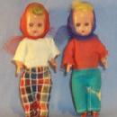 Two Small Plastic SLEEP EYES Jointed Dolls - Toys