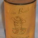 Leather Covered Canada Advertising Coin Bank
