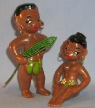 Native Couple Porcelain Figurines