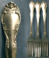 vintage Gorham NEW ELEGANCE Silver Plate Flatware - Group of 3 Forks