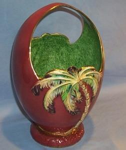 Beautiful Porcelain BESWICK Palm Tree Basket