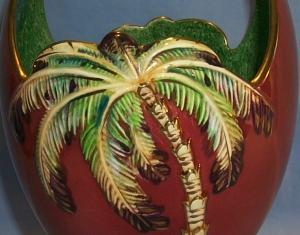Beautiful Porcelain BESWICK Palm Tree Basket