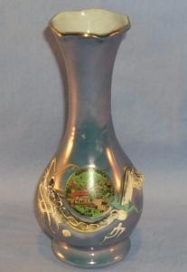 Blue Lustre DRAGONWARE Advertising Porcelain Vase