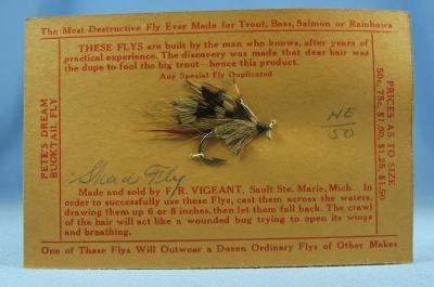 Fly Fishing Bait SHAD FLY Lure - Hand Tied Fly - Vintage Advertising & Sporting