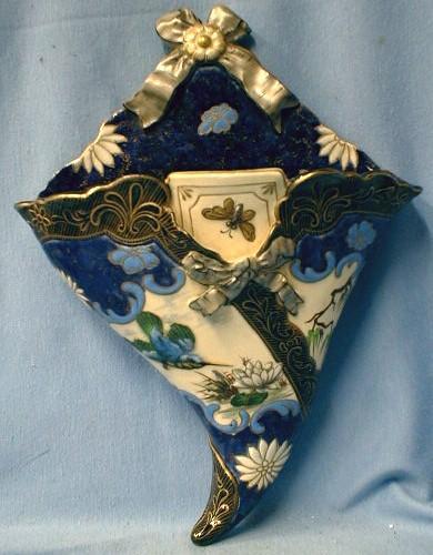 Sevres Porcelain Wall Pocket - French Sevres Porcelain