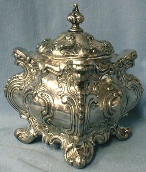English Plate Tea Caddy 1860 Silver