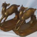 Pair of FRANKART Doe Bronze Finished Grey Metal Bookends - Metalware