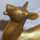 Pair of FRANKART Doe Bronze Finished Grey Metal Bookends - Metalware