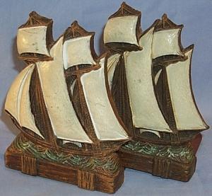 Pair SAILING SHIPS Bookends - Misc.