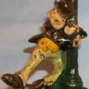 Cast Iron Drunken Man Hanging on Lightpost Ashtray / Bottle Opener - Metalware