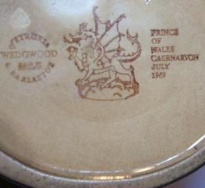Black Wedgwood Pottery PRINCE OF WALES CAERNARVON Commemorative Decanter