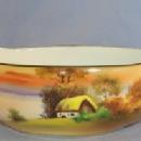 NIPPON Hand Painted Cottage by the Lake Porcelain Oblong Sauce Bowl
