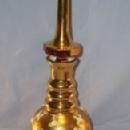 Gold Finished Heavily Decorated Cased Glass Decanter with Long Gold Ground Stopper