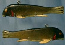 Wood Fish Decoy - Hand Carved Wood - Sporting