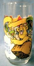 old vintage 1981 MUPPET CAPER Glass Tumbler - McDonalds Advertising Premium