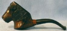 Tobacco Pipe Figural HORSE Smoking Pipe - Ladies Carved Wood HORSE Head - Tobacciana