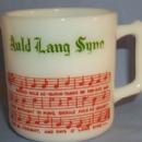 7 Piece TOM & JERRY Milk Glass AULD LANG SYNE Punch Bowl Set