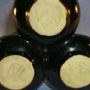 VAN BRIGGLE Pottery Black 3 Fluted Bud Vase