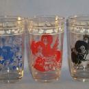 Three SWANKY SWIGS Kiddie Glasses