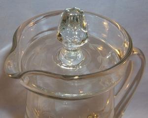 Eight Piece Cut Crystal Glass Pitcher and Glass Set