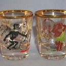 Four Whiskey Glass Rumpus Set in Box - Ethnographic