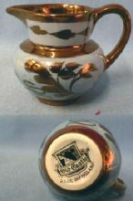 Pink Copper Luster Miniature Pottery Pitcher - Lustre