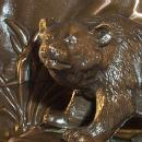 Copper BEAR Figurine Bookend, Metalware