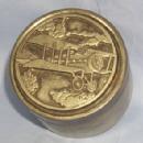 World War I Airplane Decorated Pewter Lid Covered Tin Container Metalware