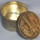 World War I Airplane Decorated Pewter Lid Covered Tin Container Metalware