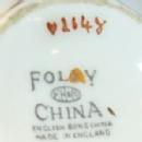 Porcelain Foley China Cup & Saucer with Multi-Colored Pansy Pattern.