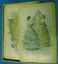 old vintage Godeys Lady Playing Cards - Advertising Paper