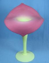 Burmese Jack-In-the Pulpit Art Glass Vase - Antique Victorian