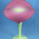 Burmese Jack-In-the Pulpit Art Glass Vase - Antique Victorian