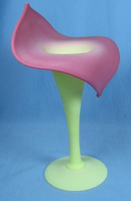 Burmese Jack-In-the Pulpit Art Glass Vase - Antique Victorian