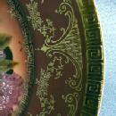 Vienna Portrait Plate - Victorian Maiden with Flowing Hair Decorated with Lilacs