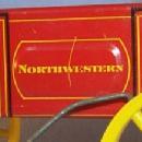 Tin Toy Northwestern Horse Drawn Buckboard W/Driver Canopy.