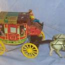 Tin Toy Northwestern Stage Lines Horse Drawn Stage Coach.