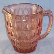 Pink Windsor Pattern Depression Glass 52oz. Pitcher