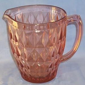 Pink Windsor Pattern Depression Glass 52oz. Pitcher